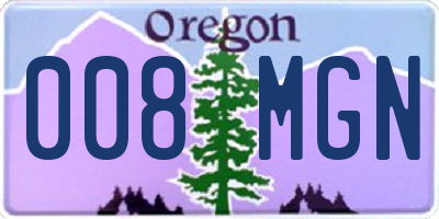 OR license plate 008MGN