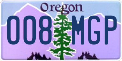 OR license plate 008MGP