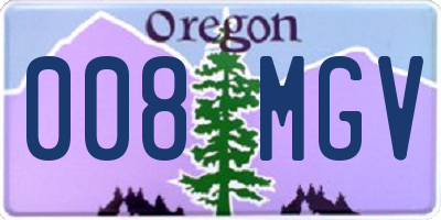 OR license plate 008MGV