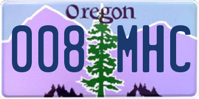 OR license plate 008MHC