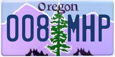 OR license plate 008MHP