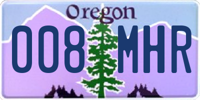 OR license plate 008MHR