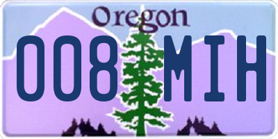 OR license plate 008MIH