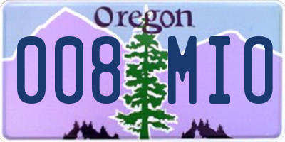 OR license plate 008MIO
