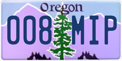 OR license plate 008MIP