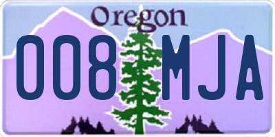 OR license plate 008MJA