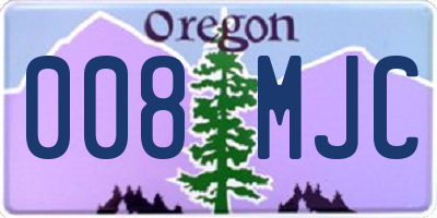 OR license plate 008MJC
