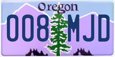 OR license plate 008MJD