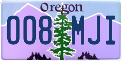 OR license plate 008MJI