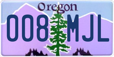 OR license plate 008MJL