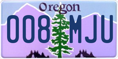 OR license plate 008MJU