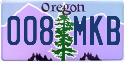 OR license plate 008MKB