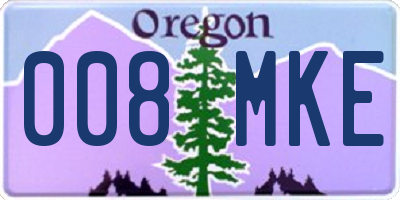 OR license plate 008MKE