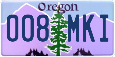 OR license plate 008MKI