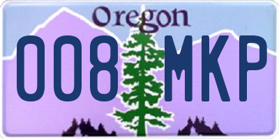 OR license plate 008MKP
