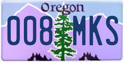 OR license plate 008MKS