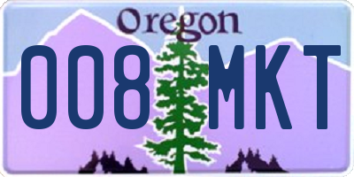OR license plate 008MKT