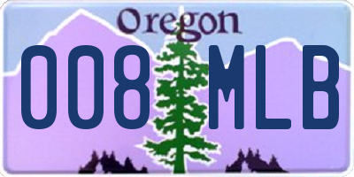 OR license plate 008MLB