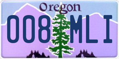 OR license plate 008MLI