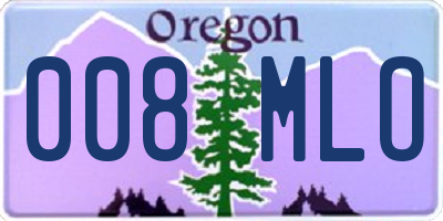 OR license plate 008MLO