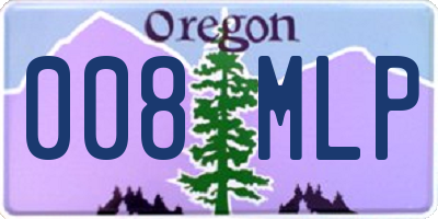 OR license plate 008MLP
