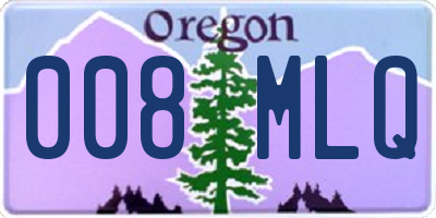 OR license plate 008MLQ