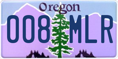 OR license plate 008MLR