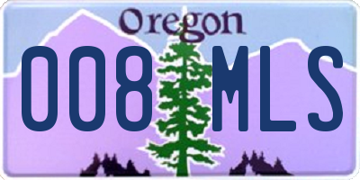 OR license plate 008MLS