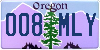 OR license plate 008MLY