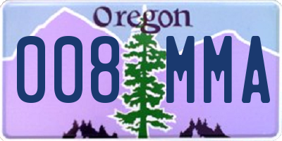 OR license plate 008MMA