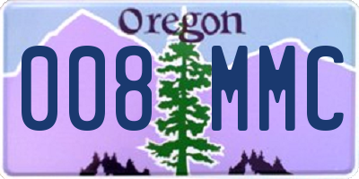 OR license plate 008MMC
