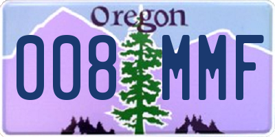 OR license plate 008MMF