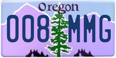 OR license plate 008MMG