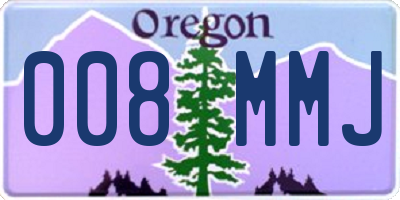 OR license plate 008MMJ