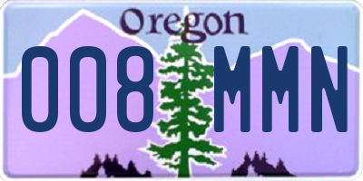 OR license plate 008MMN