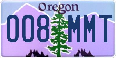 OR license plate 008MMT
