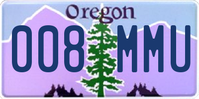 OR license plate 008MMU