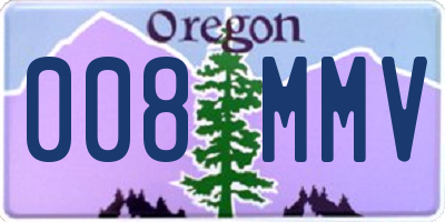 OR license plate 008MMV