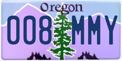 OR license plate 008MMY