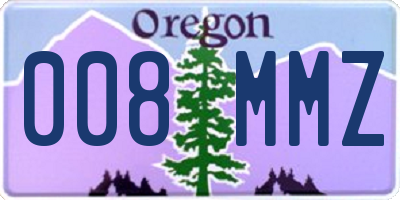 OR license plate 008MMZ