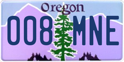 OR license plate 008MNE