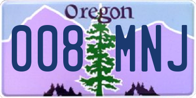 OR license plate 008MNJ