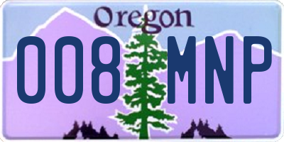 OR license plate 008MNP
