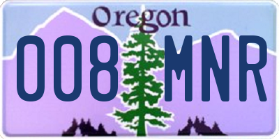 OR license plate 008MNR