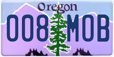 OR license plate 008MOB