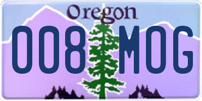 OR license plate 008MOG