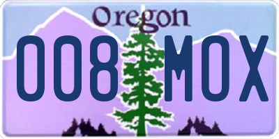 OR license plate 008MOX