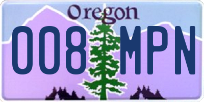 OR license plate 008MPN