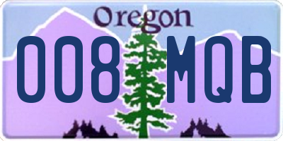 OR license plate 008MQB