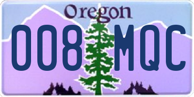 OR license plate 008MQC
